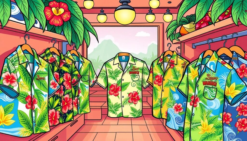 Hawaiian shirt brands in Waikiki
