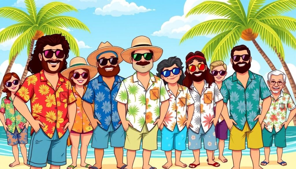 Hawaiian shirt styling Hawaiian shirt styling