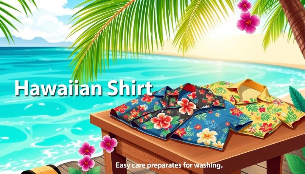 Preparing Hawaiian shirts for washing