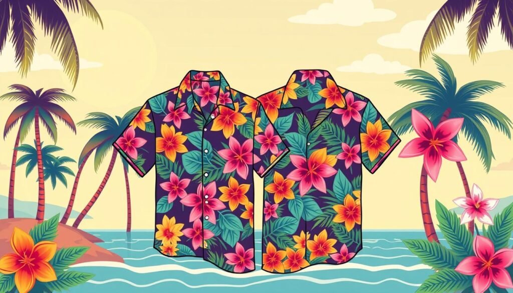 Retro Hawaiian prints