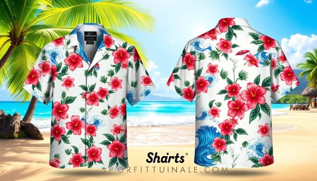 Reverse print Hawaiian shirts