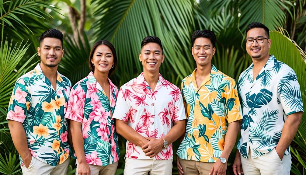 How to Coordinate Wedding Aloha Shirts With Your Wedding Theme 3 artfully combining styles creatively