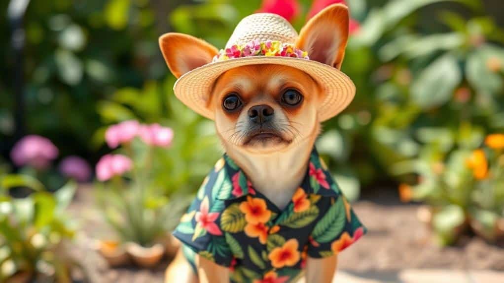 How to Dress Your Dog in Hawaiian Shirts for a Cute Summer Outfit 3 coordinated accessory for outfit