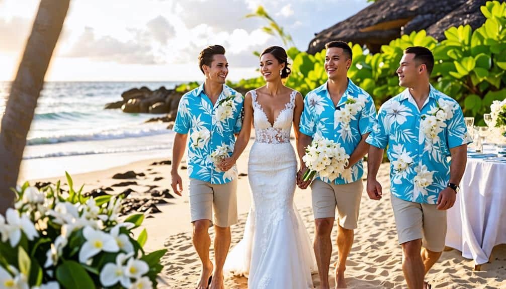 How to Coordinate Wedding Aloha Shirts With Your Wedding Theme 4 formal casual communication balance
