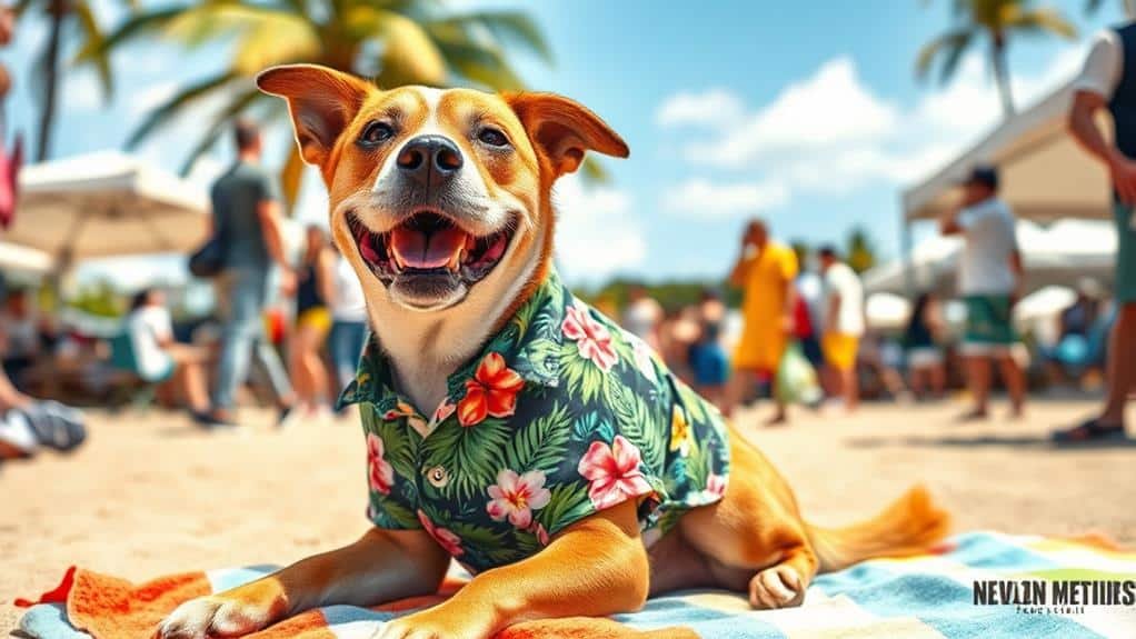 How to Dress Your Dog in Hawaiian Shirts for a Cute Summer Outfit 5 join summer activities together