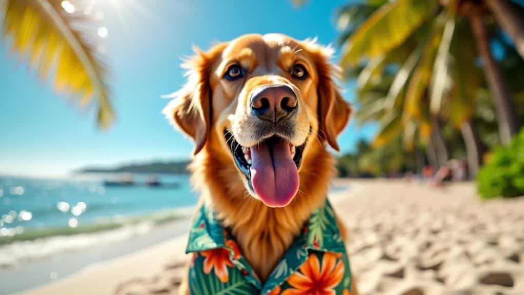 How to Dress Your Dog in Hawaiian Shirts for a Cute Summer Outfit 1 summer hawaiian dog fashion