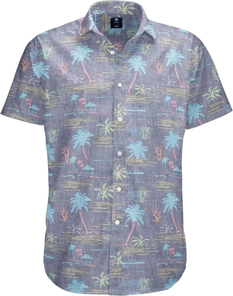 Visive Mens Short Sleeve Button Down Printed Shirts - Over 45 Novelty Prints Sizes S - 4XL