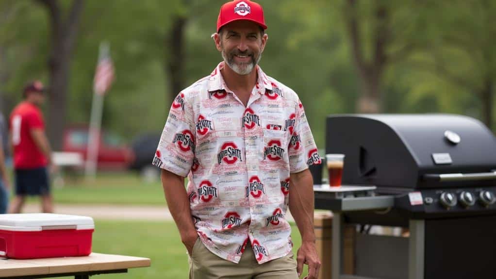 How to Wear an Ohio State Hawaiian Shirt for Game Day? 2 bottoms pairing strategies explained