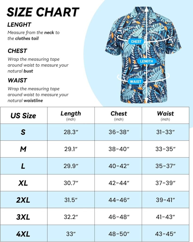 Hawaiian Shirts for Men Short Sleeve Casual Button Down Shirt Summer Beach Aloha Shirt Holiday Party Tropical Print
