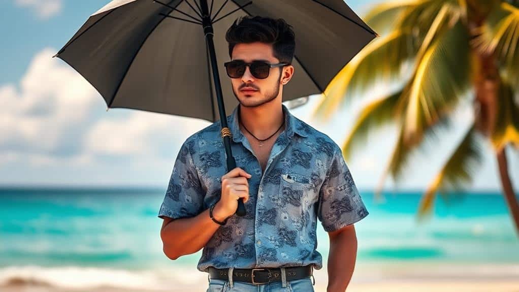 How to Wear a Goth Hawaiian Shirt Without Looking Too Dark? 2 intentional accessory selection
