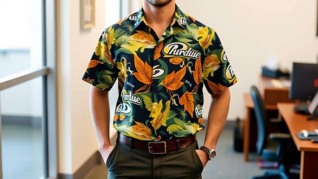 Can Purdue Hawaiian Shirts Be Worn Beyond College Events? 2 professional workplace clothing