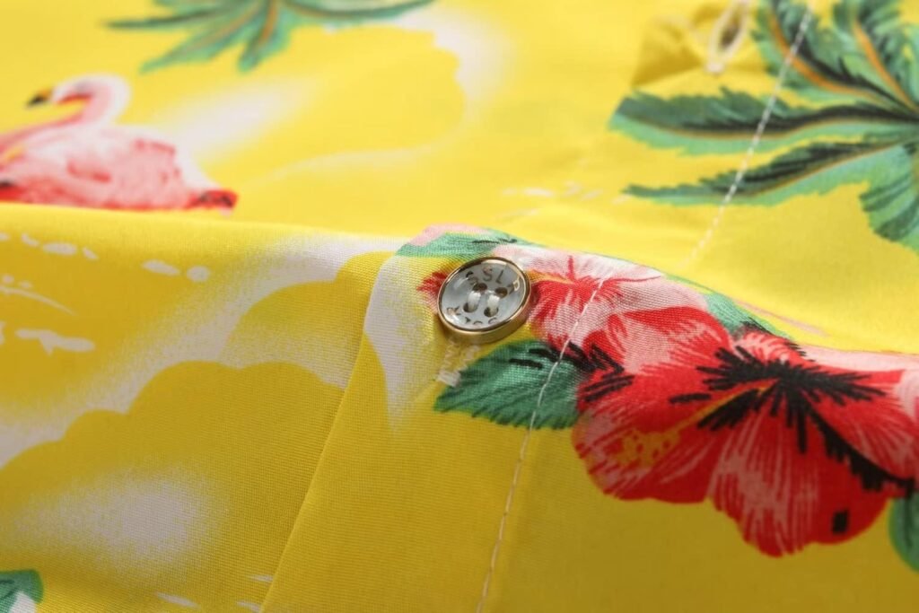 SSLR Pack Hawaiian Shirt for Men Flamingo Short Sleeve Casual Button Down Shirts Summer Beach Shirt