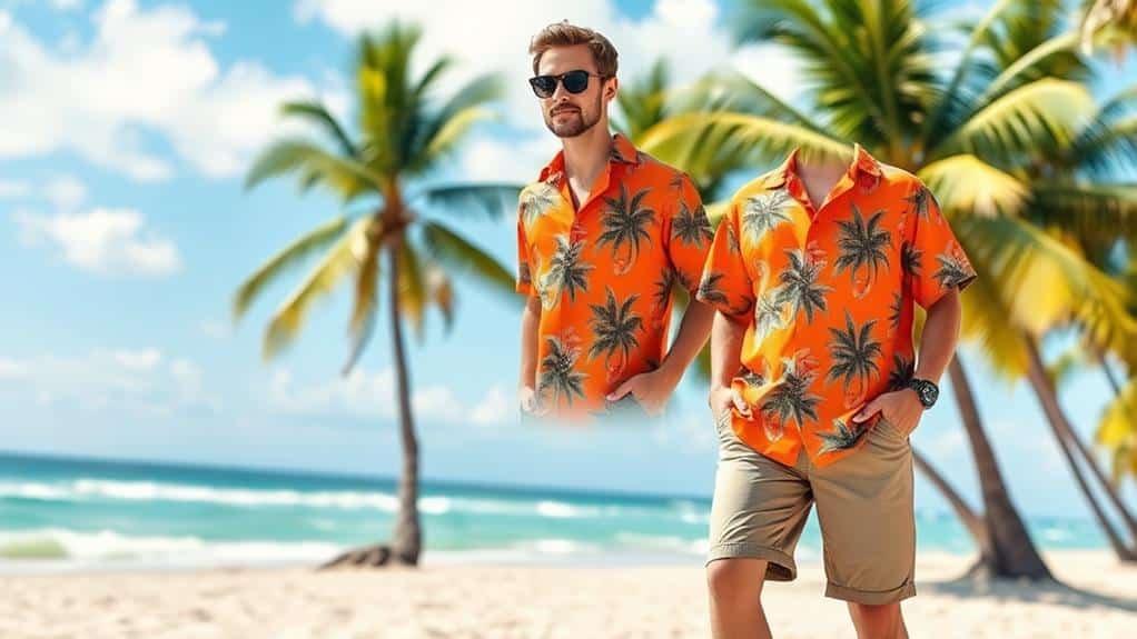 How to Style an Orange Hawaiian Shirt for a Bold, Tropical Look? 2 stylish shorts outfit combinations