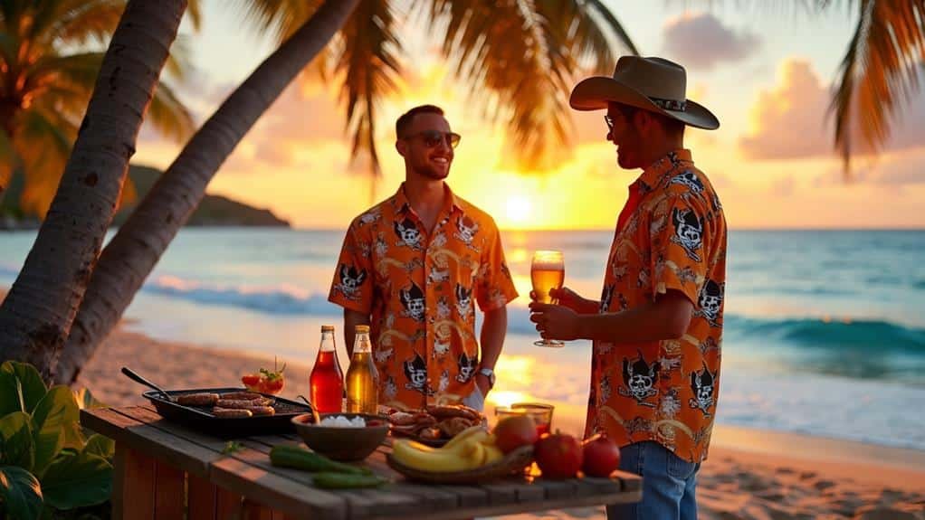 How to Show off Your Team Spirit With Pirates Hawaiian Shirts? 4 sun sand grilling fun