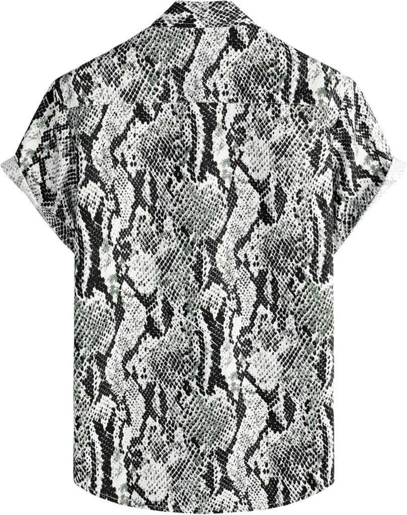 VATPAVE Mens 100% Cotton Hawaiian Shirts Floral Short Sleeve Button Down Shirts Summer Beach Shirts