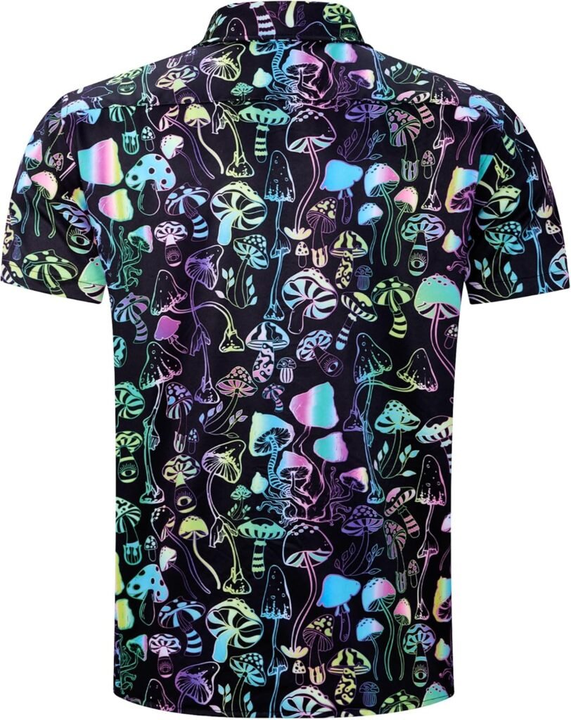 ALISISTER Hawaiian Shirt for Men Funny Novelty Button Down Short Sleeve Shirts Summer Holiday Tops