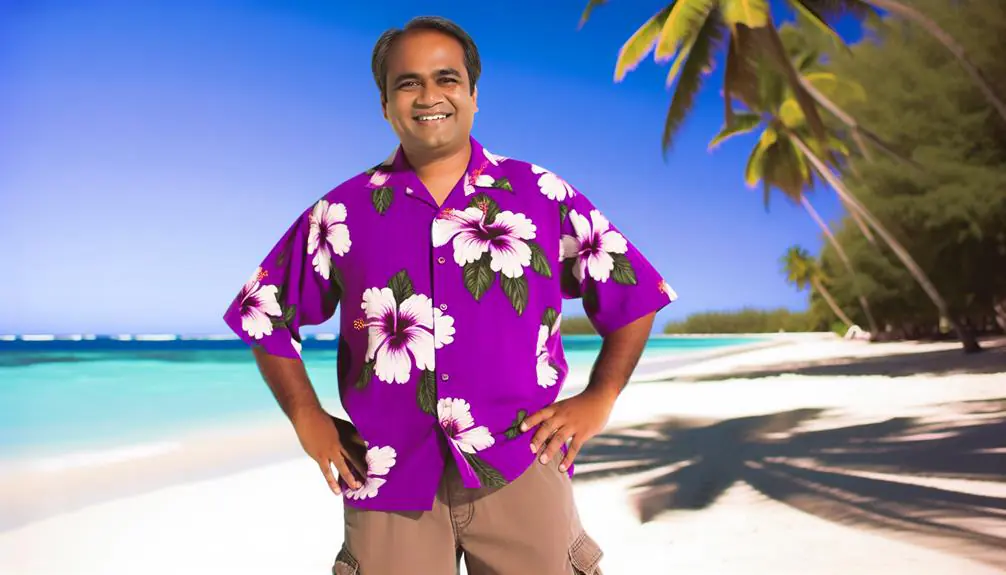 How to Rock a Purple Hawaiian Shirt for a Fun, Bold Style? 1 bold purple hawaiian style