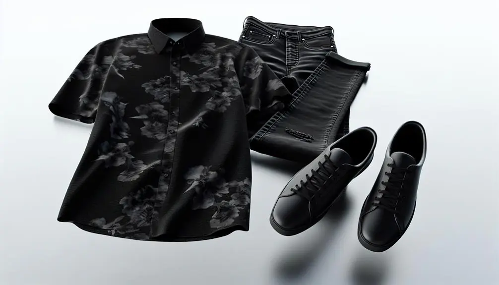 minimalist black shirt styling