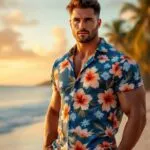 athletic fit hawaiian shirts