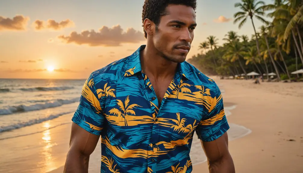 Fit Paradise: Athletic Fit Hawaiian Shirts Shape Success 3 dynamic movement of materials